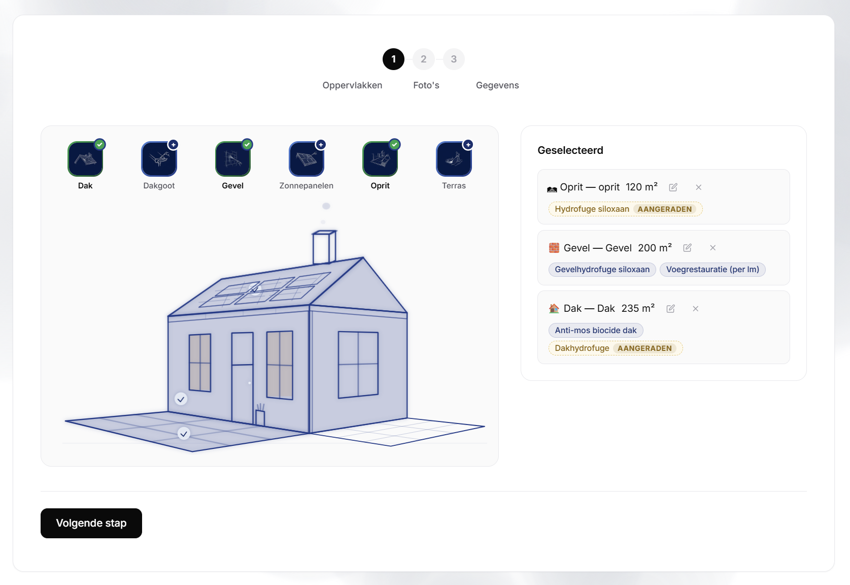 Voorvertoning van de Pure Exterior offerte-configurator